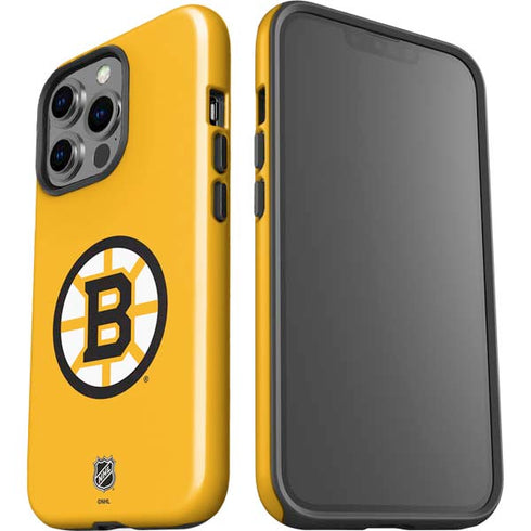 NHL Boston Bruins Solid Background iPhone 15 Pro Impact Case